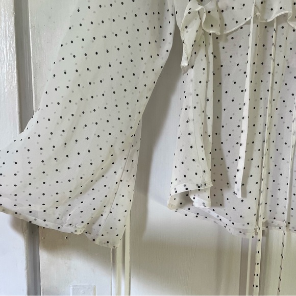 sheer black and white polka dot blouse - Picture 3 of 8